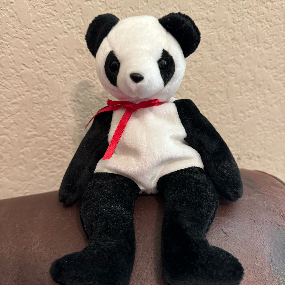 EUC Vintage 1998 Ty Beanie Babies Fortune Panda Bear